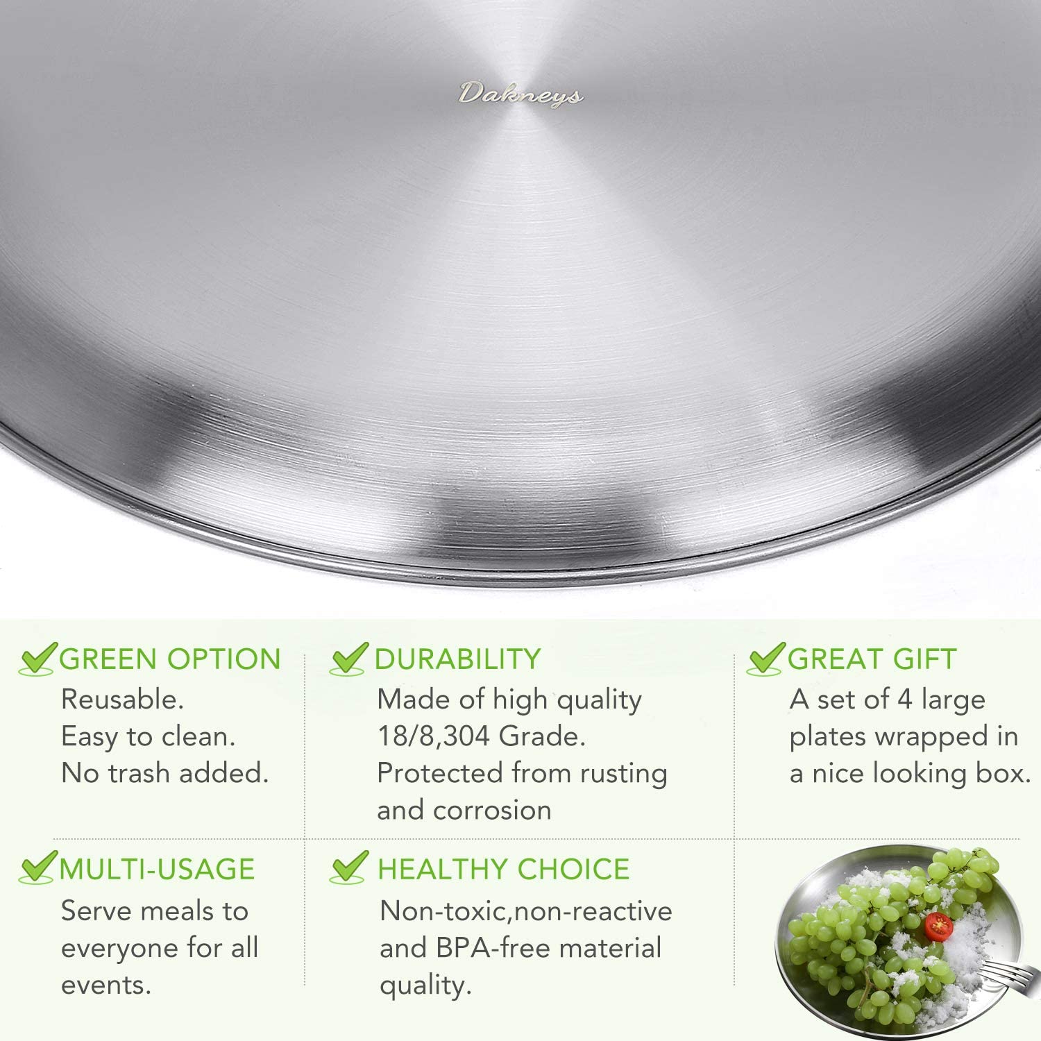 Stainless Steel Round Plate