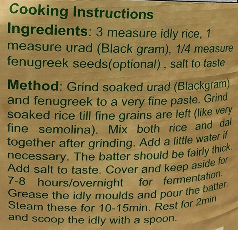 Organic Idly Rice