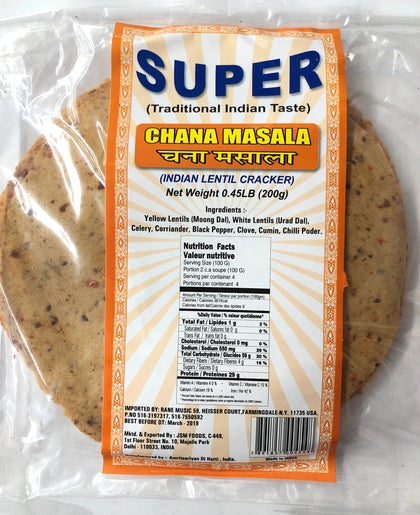 Chana Masala (Indian Lentil Cracker)