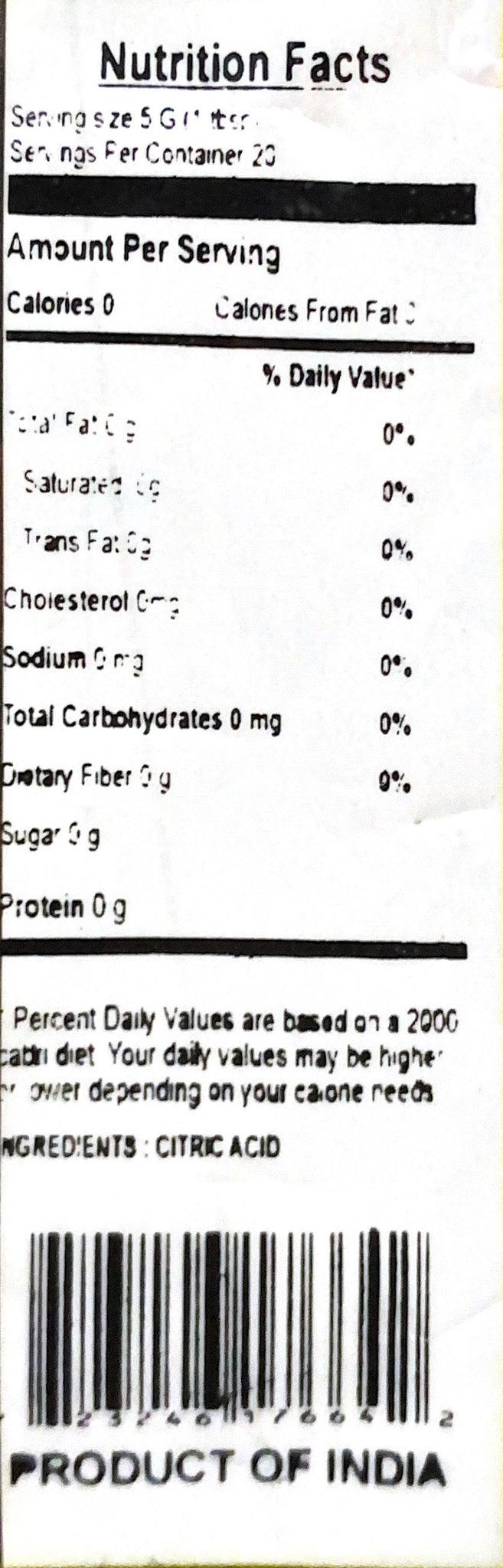 Limbu Ka Ful (Citric Acid)