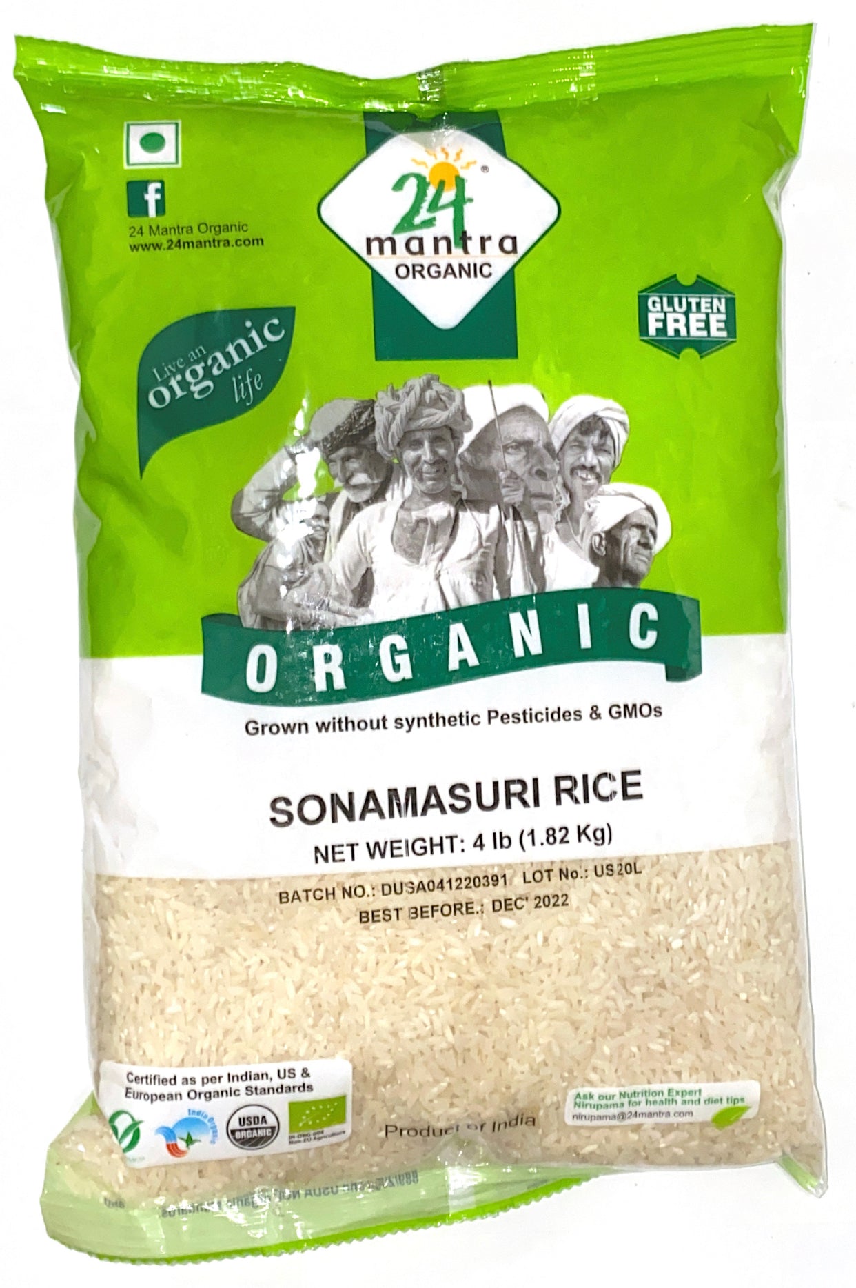 Organic Sonamasuri Rice