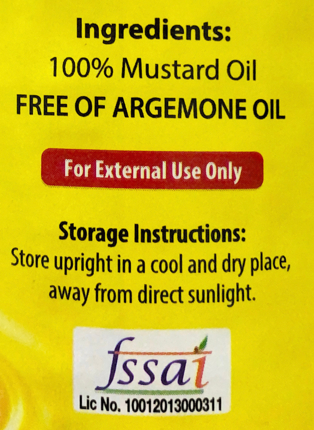 Pure Mustard Oil