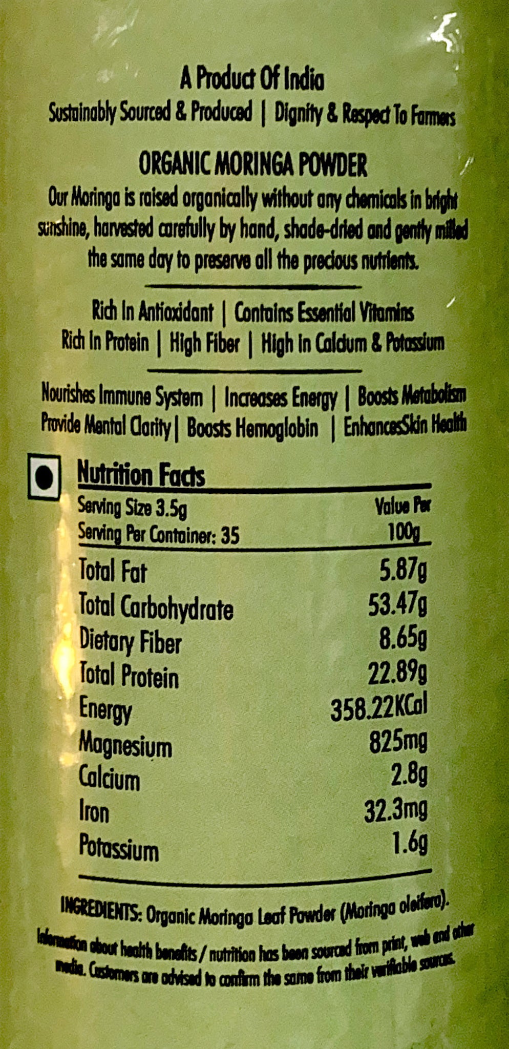 Organic Moringa Powder