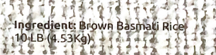 Organic Brown Basmati Rice