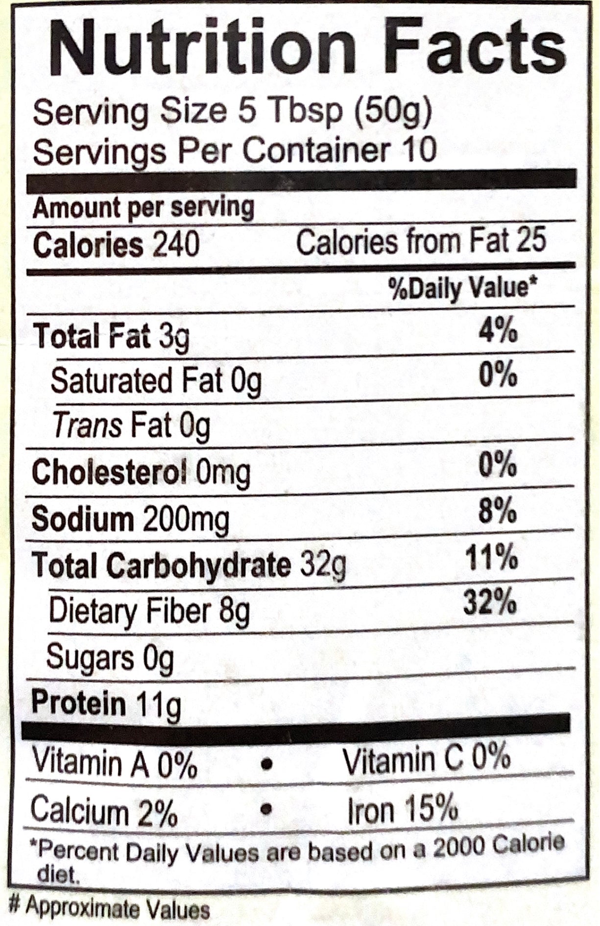 Organic Chickpea Shake Mix
