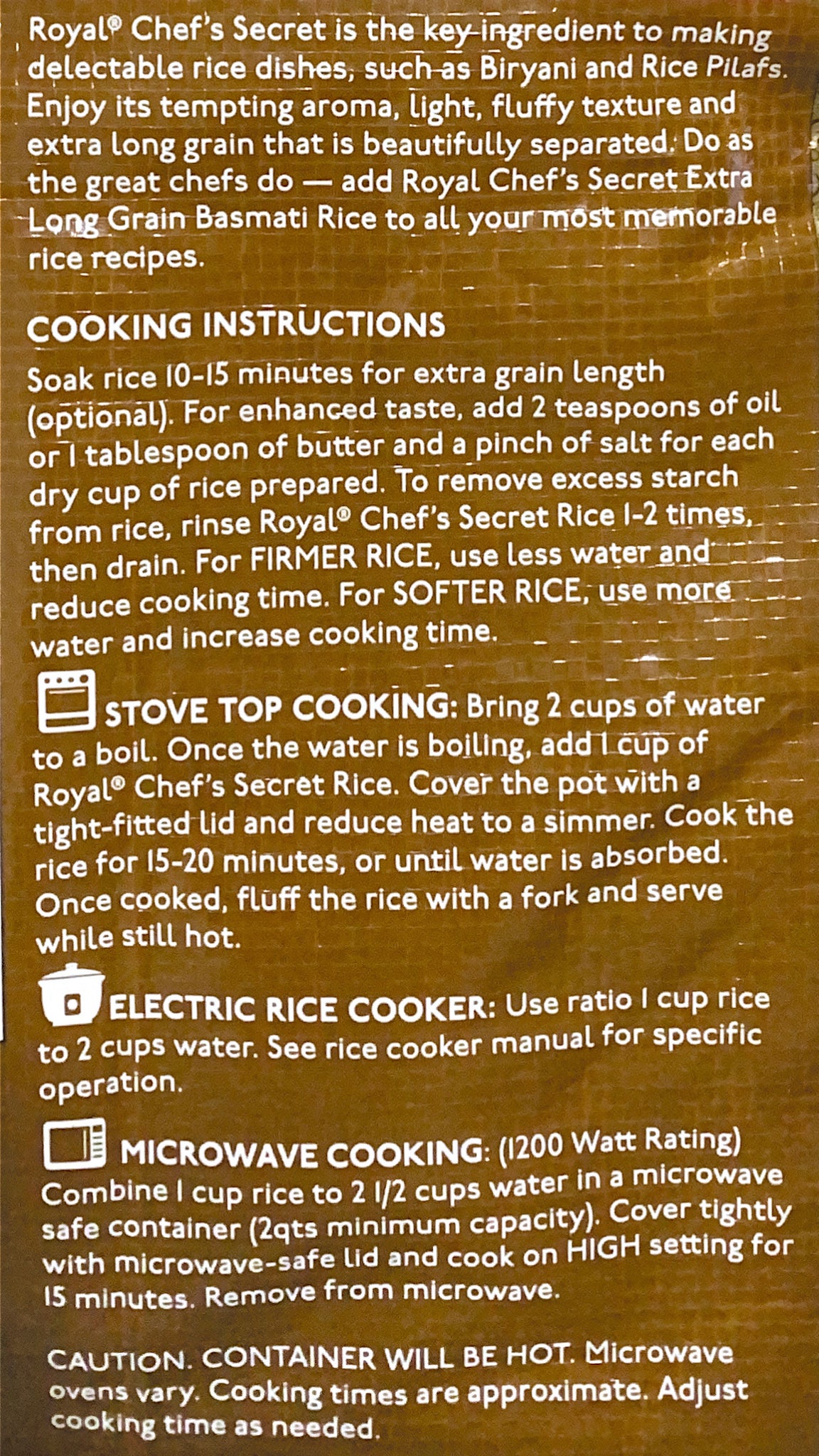 Chef's Secret Basmati Rice