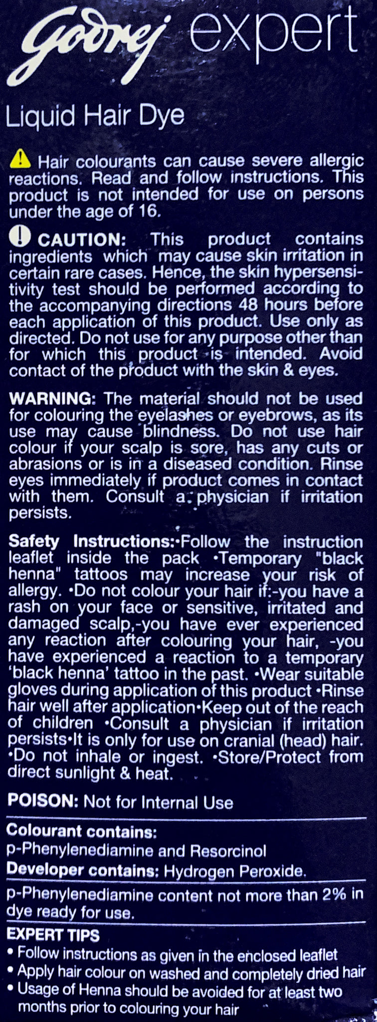 Expert Natural Black Liquid Hair Dye