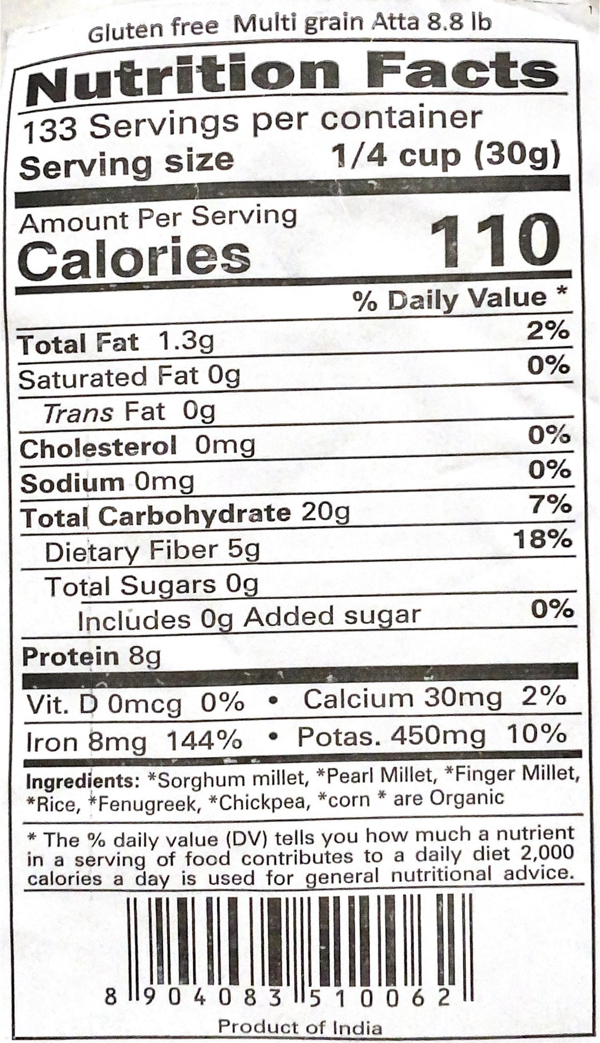 Gluten Free Multigrain Atta