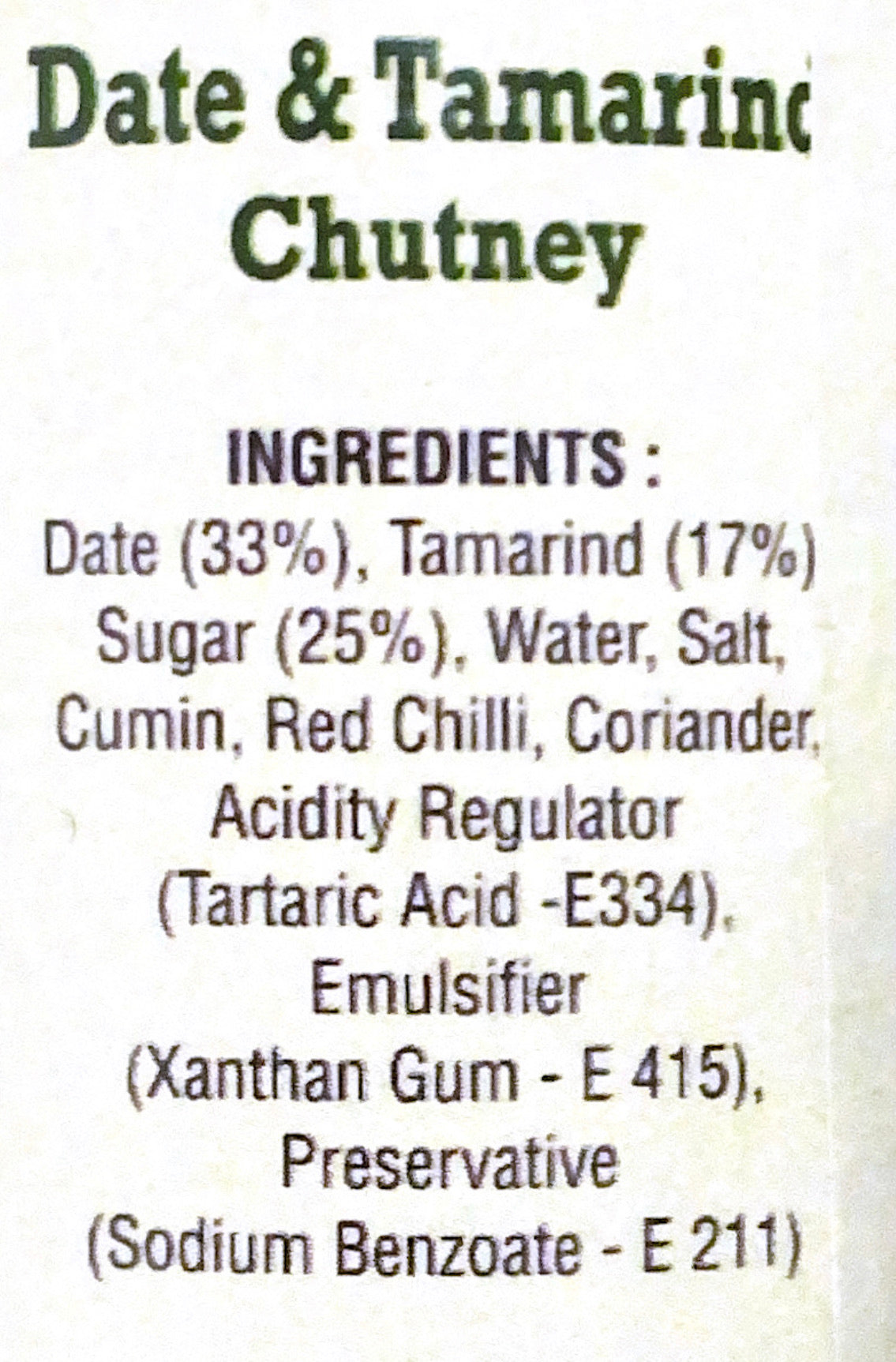 Date & Tamarind Chutney