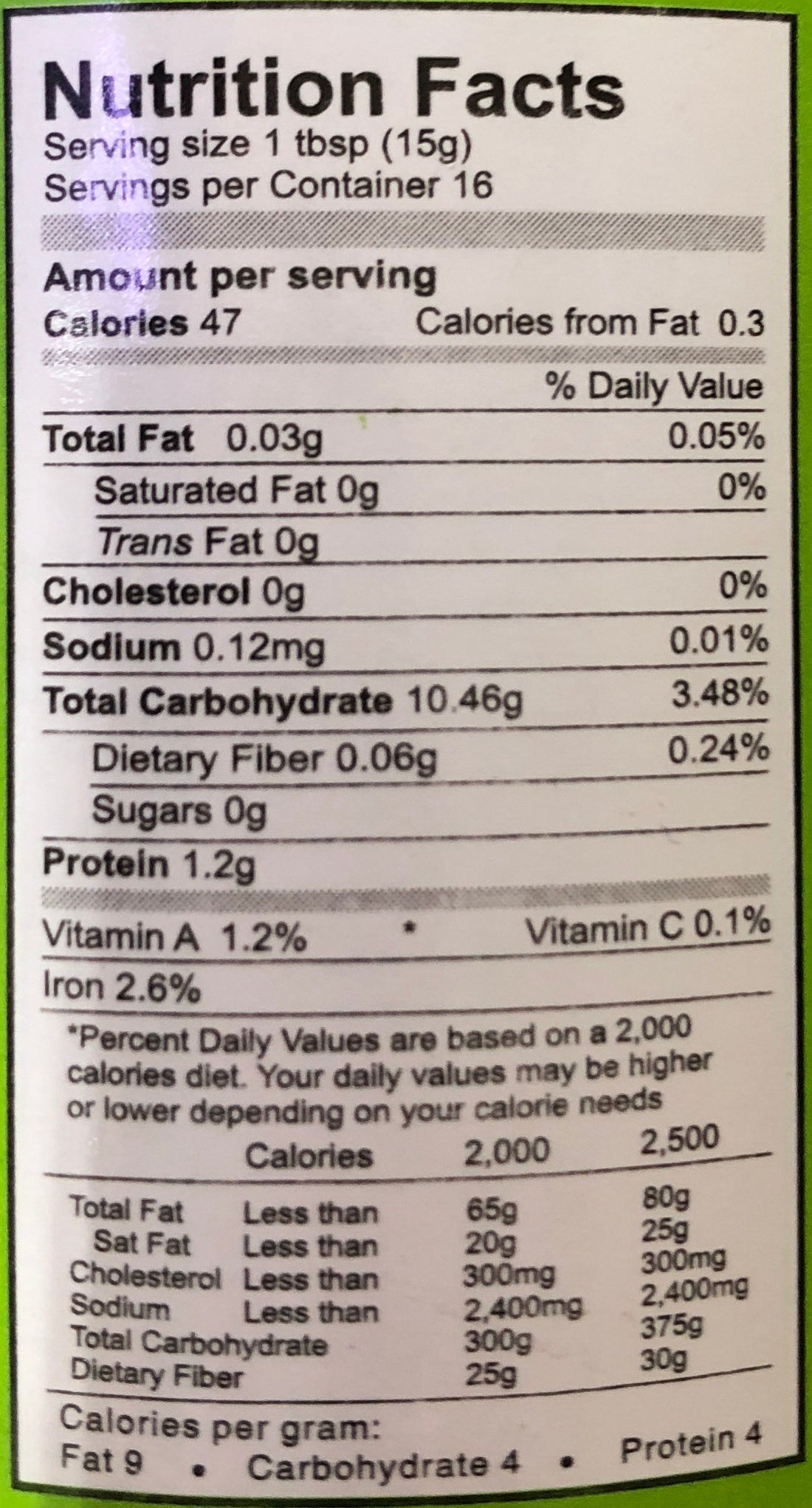 Banana powder