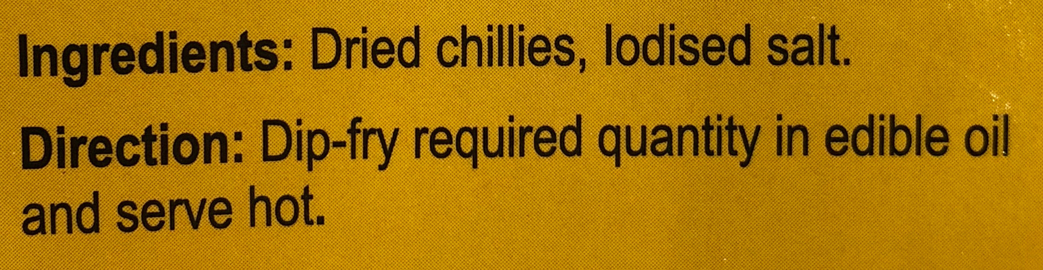 Dried Vathals (Dried chilies)