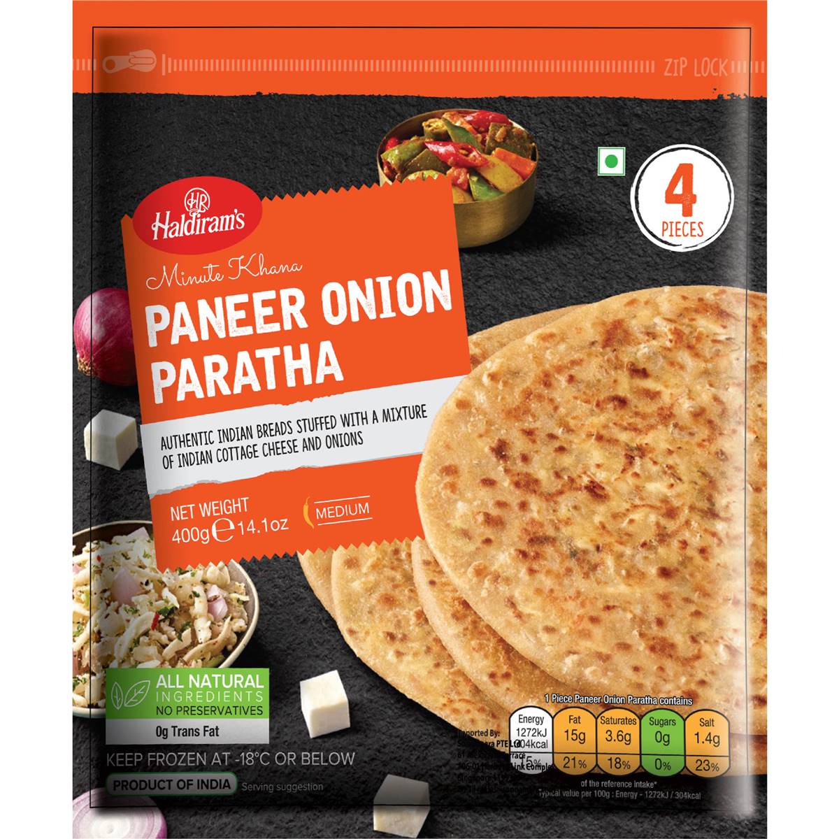 Paneer Onion Paratha