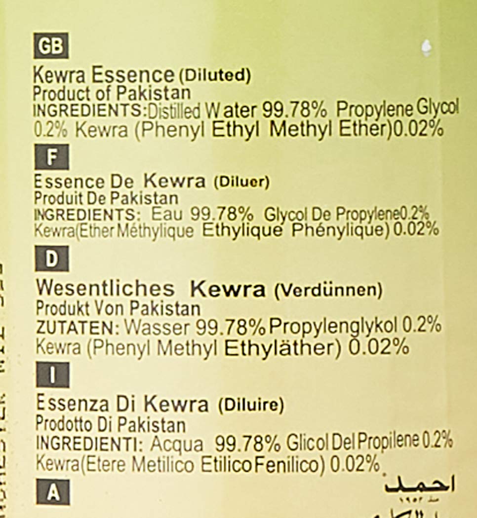 Kewra Water Essence (Diluted)