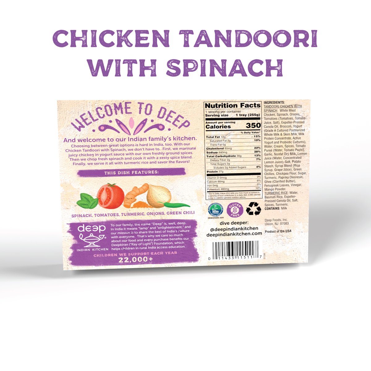 Chicken Tandoori with Spinach