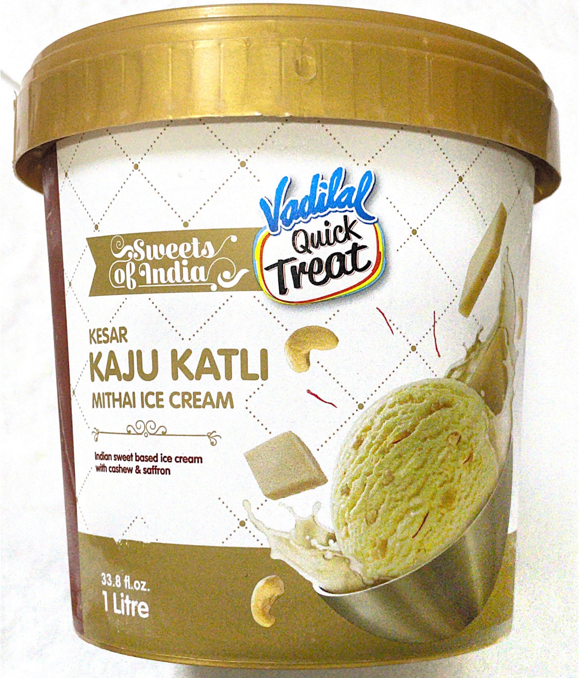 Kesar Kaju Katli Mithai Ice Cream