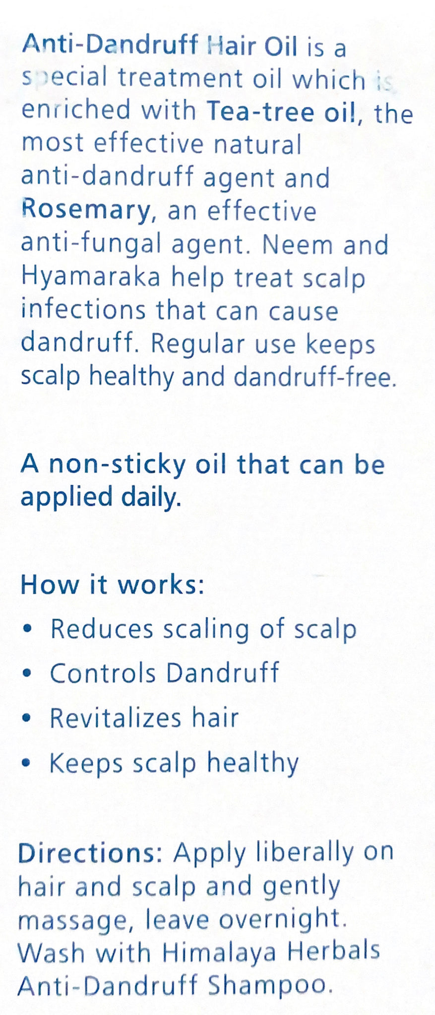 Anti-Dandruff Hair Oil